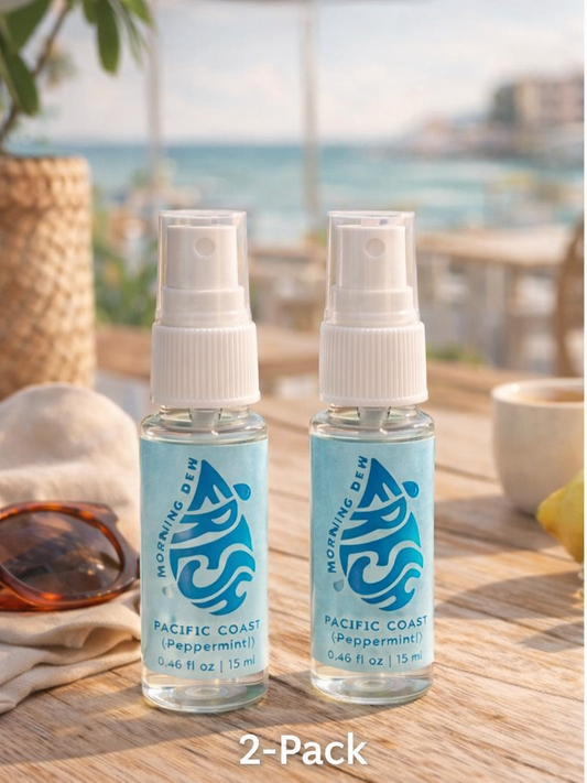 2-Pack Bundle | Pacific Coast Peppermint Breath Spray (15ml) | All-Natural, Alcohol-Free, Travel-Friendly