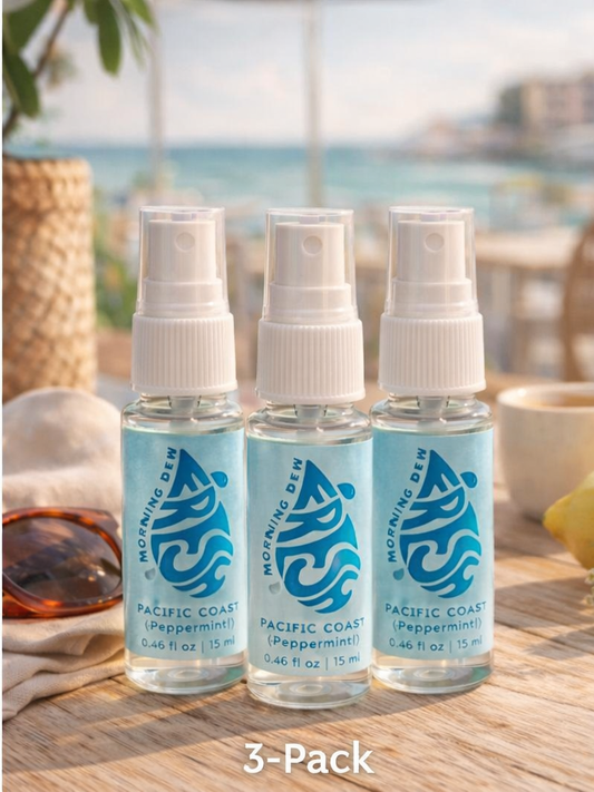 3-Pack Bundle | Pacific Coast Peppermint Breath Spray (15ml) | All-Natural, Alcohol-Free, Travel-Friendly